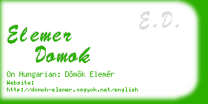 elemer domok business card